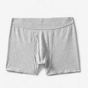 Everlane Uniform Cotton Boxer Brief Close Fit Heather Grey S NWT Lightweight
